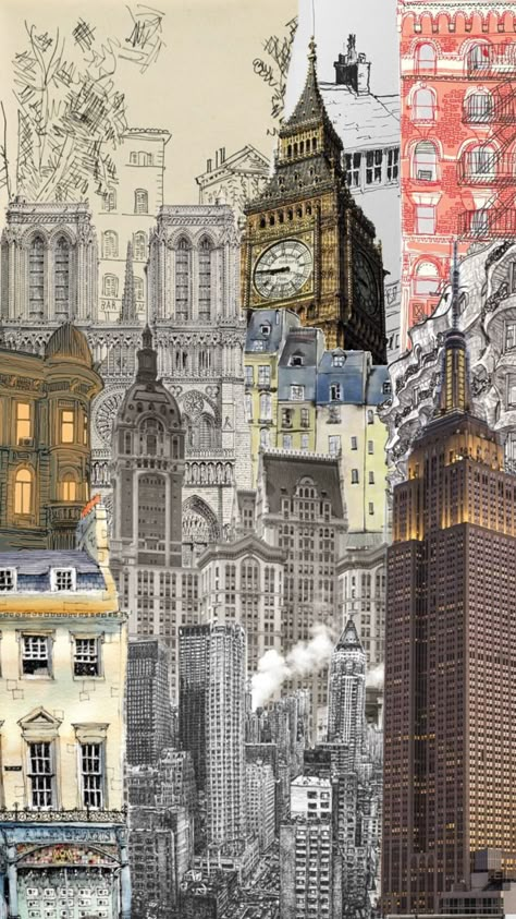 #architecture #city #art #books #citygirl #cityaesthetic Art Alevel, Gcse Art Sketchbook, Architecture City, Collage Art Projects, Architecture Collage, Support Art, Collage Art Mixed Media, Building Art, Collage Poster