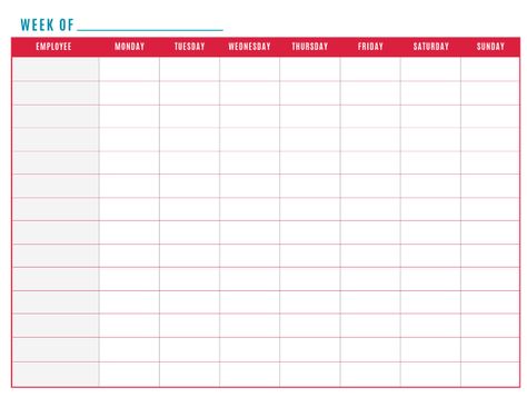 FREE Printable Work Schedule Downloadable Work Rota Template, Employee Schedule Templates Weekly, Weekly Work Schedule Template, Schedule Printable Free, Time Sheet Printable, Free Printable Weekly Calendar, Inventory Printable, Time Sheet, Work Calendar