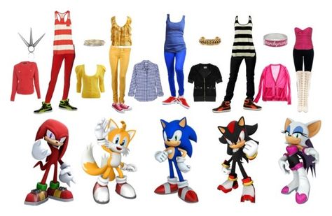 "Sonic the Hedgehog" by the-space-cadet ❤ liked on Polyvore featuring Replay, Current/Elliott, GURU, Aubin & Wills, Paul Smith, Arden B., Steven Alan, Rich & Royal, Forever 21 and Juicy Couture Sonic Group Costume, Sonic Outfit Ideas, Sonic Inspired Outfits, Sonic Outfit, Sonic Costumes, Hedgehog Halloween, Geek Outfits, Sonic Cosplay, Movie Character Ideas