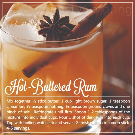 Hot Buttered Rum Mix, Winter Drink Recipes, Christmas Drinks Alcohol Recipes, Buttered Rum, Winter Drink, Hot Buttered Rum, Holiday Drink, Boozy Drinks, Winter Drinks