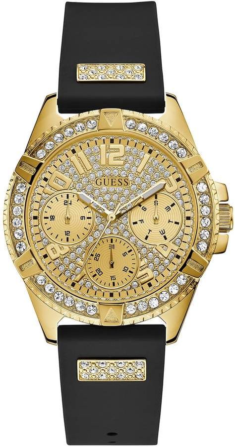 Guess Gold Bling Watch Guess Women Watches, Guess Watch, Crystal Watches, Black Stains, Watch Model, Women's Watch, Mens Gift Sets, Sport Watches, Cool Watches