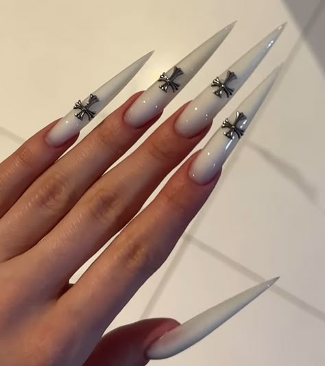 Paznokcie Hello Kitty, Sharp Nails, Asian Nails, Hard Nails, Goth Nails, Colored Acrylic Nails, Classy Acrylic Nails, Long Acrylic Nails Coffin, Almond Acrylic Nails