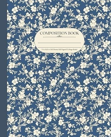 Composition Notebook: Aesthetic Retro Flowers Design | 7.5" x 9.25" | College Ruled 120 Pages: Publishing, AesthetCampus: Amazon.com: Books Composition Notebook Ideas, Good Notes Covers, Composition Notebook Aesthetic, Books Graphic Design, Good Notes Cover, Goodnotes Cover Aesthetic, Online Journaling, Aesthetic Notebook Cover, Notebooks Aesthetic