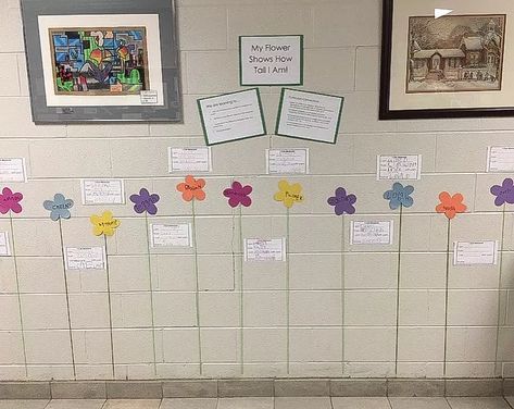 Spring Measurement Kindergarten, Measurement Preschool, Fun Measurement Activities, Kindergarten Measurement Activities, Flowers Kindergarten, Measurement Math Centers, Flower Activities For Kids, Measurement Kindergarten, Spring Kindergarten