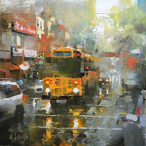 Mark Lague, Avocado Painting, Urban Painting, Modern Wall Art Prints, Painting Competition, Oil Painting Techniques, City Painting, Cityscape Art, Modern Art Paintings