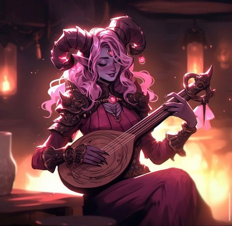 Female Tiefling, Tiefling Female, Dnd Tiefling, Dnd Bard, Evelynn League Of Legends, Tiefling Bard, Dnd Magic, Dungeons And Dragons Characters, Dnd Art