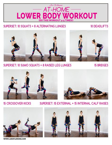 At-Home Lower Body Workout! At Home Lower Body Workout, Home Lower Body Workout, Lower Body Workout For Women, Gym Routines, Thigh Workouts, Printable Workout, Week Workout, Dumbell Workout, Ab Workout Men