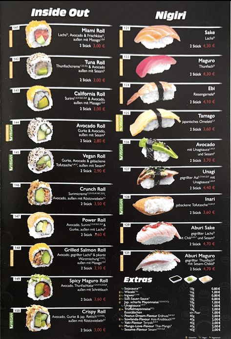 Resep Sushi, Sushi Guide, Kinds Of Sushi, Kitchen Hacks Food, Sushi Recipes Homemade, Seafood Sushi, Sushi Roll Recipes, Japanese Food Sushi, Sushi Menu