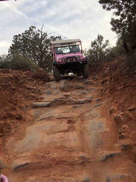 Pink Wrangler Backpack, White Jeep Pink Accents, Sedona Pink Jeep Tours, Barbie Pink Jeep Wrangler, Sedona Jeep Tours, College Walls, Pink Jeep, Arizona Sunset, Amazing Sunsets