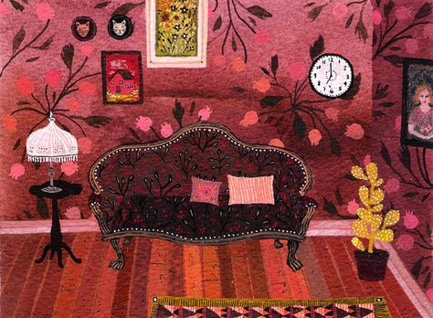 becca stadtlander Becca Stadtlander, Interior Illustration, Art Appreciation, Naive Art, Contemporary Artists, Color Inspiration, Animal Art, Folk Art, Illustration Design