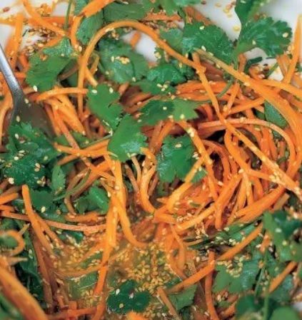 Coriander Salad, Cilantro Salad, Citrus Dressing, Jamie Oliver Recipes, Recipe Cover, Carrot Salad, Jamie Oliver, Vegetable Salad, Delicious Vegan Recipes