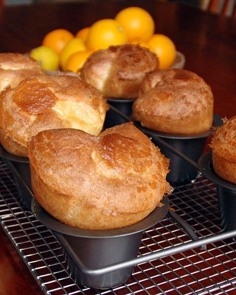 Popovers - Recipe from Maine Popover Recipes, Perfect Popovers, Popovers Recipes, Maine Recipes, Popovers Recipe, Pop Overs, Recipes Grilled Cheese, Popover Pan, Popover Recipe