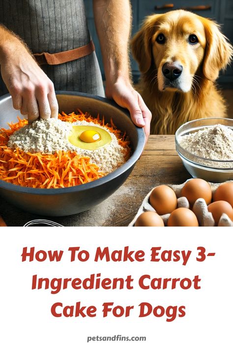 3 Ingredient Dog Cake, Cake Recipe For Dogs, Cake For Dogs, Dog Birthday Cake Recipe, Dog Cake Recipes, Carrot Cake Recipe Easy, Homemade Carrot Cake, Cat Nutrition, Dog Birthday Cake