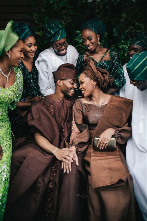 Igbo And Yoruba Traditional Wedding, Nigerian Wedding Aesthetic, Nigerian Photoshoot, Igbo Fashion, Yoruba Fashion, Nigerian Engagement, Nigerian Wedding Attire, Nigerian Traditional Dresses, Nigerian Wedding Dresses Traditional