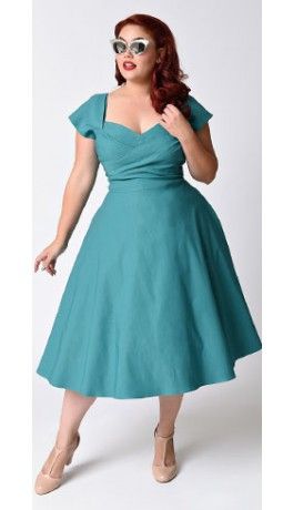 Plus Size Exclusive Stop Staring! Mad Style Seafoam Cap Sleeve Swing Dress Wedding Guest Dresses With Sleeves, Outfit 80s, Plus Size Rockabilly, Plus Size Outfits Casual, Plus Size Wedding Guest, Plus Size Wedding Guest Dresses, Plus Size Vintage Dresses, Rockabilly Outfits, Stop Staring