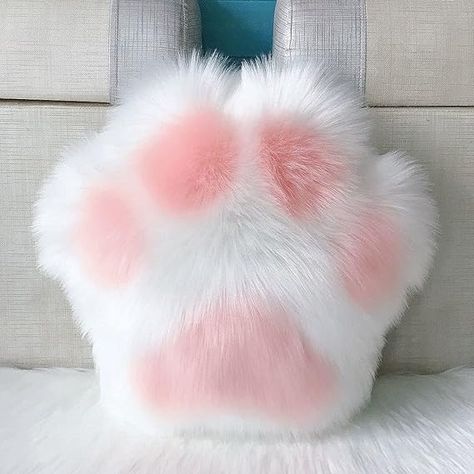 unlockgift Fluffy Throw Pillows, Fuzzy Decorative Pillows Paw Shaped Cushion, Decor for for Living Room/Bed Room/Dining Room/Office Sofa/Cars/Chairs-P02 Shaped Cushions, Fluffy Throw Pillows, Chat Kawaii, Fluffy Cushions, Toe Beans, Cute Cushions, Comfy Pillows, Cute Pillows, Plush Pattern