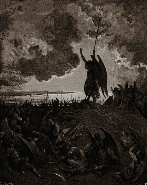 Gustave Dore Lucifer, Hours Painting, Folk Horror, Le Louvre, Darkest Hour, Heaven Art, Gustave Dore, Cthulhu Mythos, Demon Art