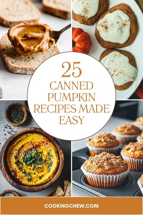 25 ways to use canned pumpkin – easy fall recipes Can Pumpkin Recipes, Easy Canned Pumpkin Recipes, Leftover Pumpkin Puree, Harvest Foods, Pumpkin Casserole, Canned Pumpkin Recipes, Can Pumpkin, Pumpkin Puree Recipes, Pumpkin Ravioli