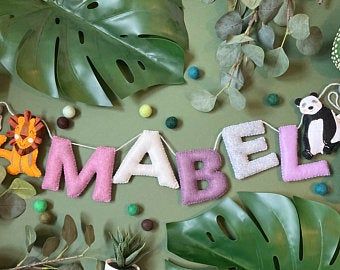 Nursery Color Palette, Name Garland, Crib Accessories, Name Bunting, Pink Names, Cadeau Baby Shower, Name Banner, Nursery Gift, Boys Wallpaper