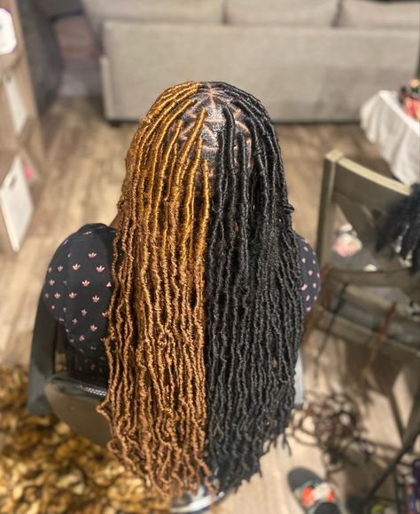 Half And Half Locs, Dreadlock Hairstyles For Men, Half And Half, Dreadlock Hairstyles, Faux Locs, Half Up Half Down, Down Hairstyles, Half Up, Locs