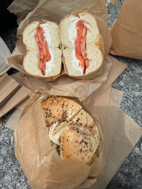 New York bagels are where its at Nyc Morning Aesthetic, Liberty Bagels Nyc, New York Bagels Aesthetic, Nyc Bagel Aesthetic, Bagel Aestethic, Bagel Aesthetics, Bagel New York, Nyc Bagels, Bagel Board