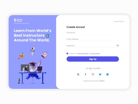 Daily ui 001-Sign Up Form on Behance Sign Up Ui, Form Design Web, Sign In Page, Form Ui, Web Design Books, Login Ui, Login Page Design, Login Design, Ui Design Patterns