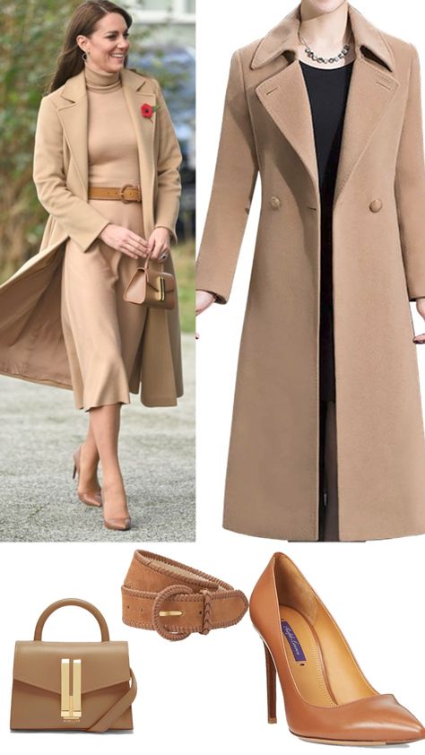 If you click on the link we migjt earn a small commission, thank you! Duchess Kate Middleton steps out in a nude elegant outfit, get this royal look for less Pea Coats Women Outfit, Peacoat With Dress, Kate Middleton Winter Outfits, Kate Middleton Winter Style, Kate Middleton Elegant, Kate Middleton Coat, Winter Wool Coats, Winter Coat Elegant, Kate Middleton Style Outfits