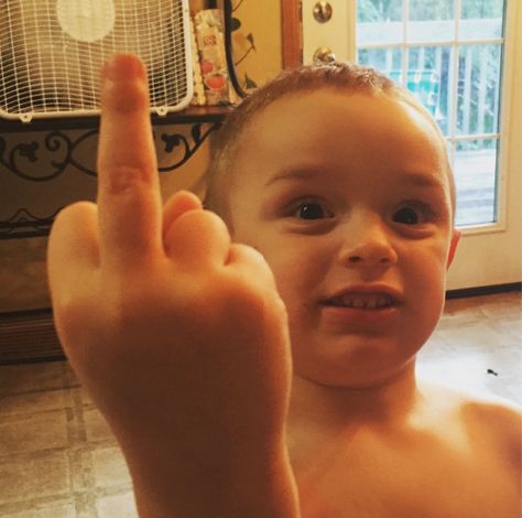 Your child really, truly likely has no idea what giving someone the middle finger even means. He’s four years old, after all! The post Ask Scary Mommy: Help! My Four-Year-Old Is Giving Everyone The Bird appeared first on Scary Mommy. Fack You, New Year Post Ideas, Baby Middle Finger, Scary Pic, Middle Finger Meme, Bad Finger, Middle Finger Wallpaper, Like Meme, Kid Pictures