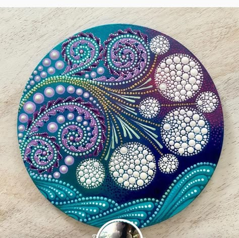 Mandela Rock Painting Patterns, Dot Art Painting Patterns Easy, Dot Painting Ideas, Dot Mandala Painting, Dotting Art, Mandala Dotting, Mandala Painted Rocks, Mandala Rock Art, Mandala Dot Painting