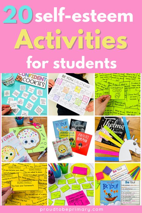 Self Esteem Activities For Kindergarten, Sel Activities For Second Grade, Sel Activities For Upper Elementary, Sel Crafts For Kindergarten, Elementary Sel Lessons, Self Esteem Lessons For Elementary, Social Emotional Learning Activities Upper Elementary, Sel First Grade Activities, 3rd Grade Sel Activities