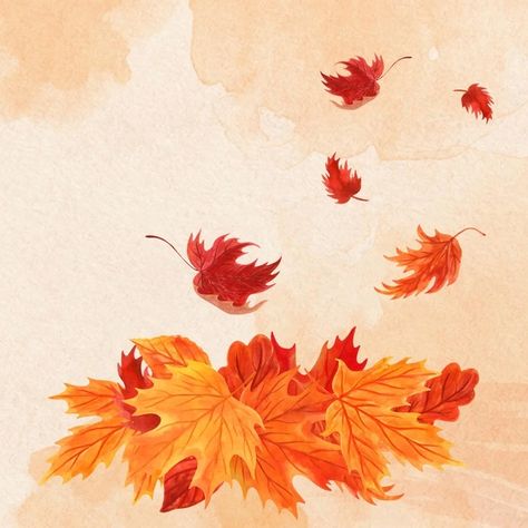 Free Vector | Watercolor pile of autumn leaves Leaf Pile Drawing, Portfolio Sketchbook, Fall Leaves Drawing, Autumn Leaves Watercolor, Drawing Leaves, Autumn Leaves Falling, Pile Of Leaves, Fall Paintings, Watercolor Autumn Leaves