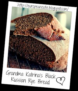 European Cutie ♥: Grandma Katrina's Black Russian Rye Bread ♥ Russian Rye Bread Recipe, Black Russian Bread, Russian Rye Bread, Russian Bread, Rye Bread Recipe, Reuben Sandwiches, Lithuanian Food, Baking Savory, Black Bread