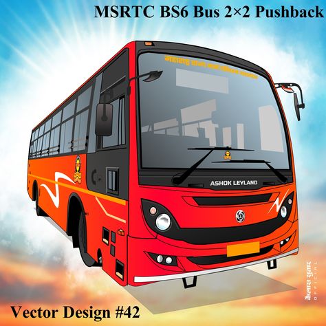 MSRTC BUS VECTOR,  on ArtStation at https://www.artstation.com/artwork/L4Zgwl Msrtc Bus, Bus Images, Bus Games, Fuel Economy, Fuel, Quick Saves