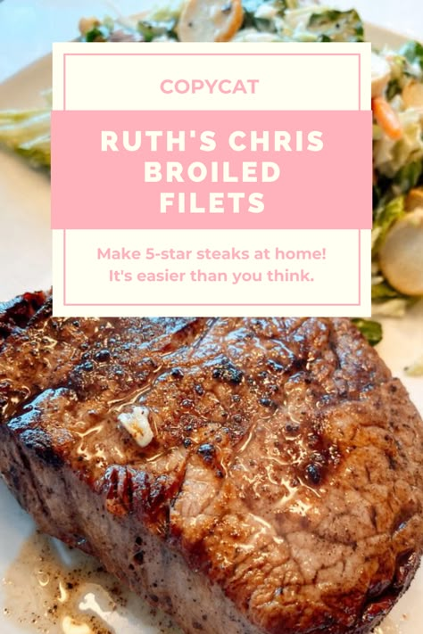 Copycat Ruth's Chris Steaks Steakhouse Steak Recipe, Copycat Steak Recipes, Ruths Chris Recipes, Ruth's Chris Copycat Recipes, Ruths Chris Steak Recipe, Ruth Chris Steak Recipe, Stuffed Chicken Ruth Chris Recipe, Ruth Chris Recipes, Ruth’s Chris Recipes