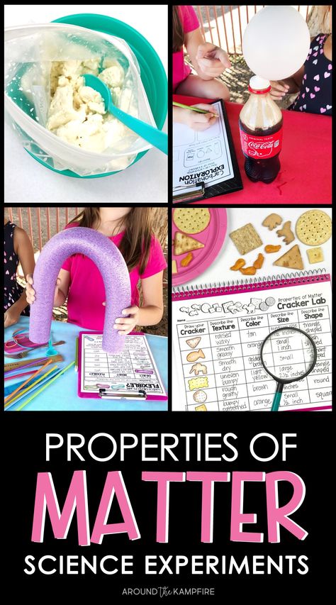 Matter First Grade Science, Stem Matter 2nd Grade, Second Grade Matter Experiments, Matter Second Grade, States Of Matter Second Grade, Liquids And Solids Grade 2, Science Experiments Second Grade, Science Matter Activities, Physical Properties Of Matter Activities