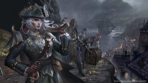 ArtStation - Total War: WARHAMMER II - Curse of the Vampire Coast DLC Event Pictures, Billy Christian Vampire Coast Art, Vampire Counts Warhammer Art, Vampire Coast Warhammer, Vampire Pirate Art, Warhammer Vampire Coast, Warhammer Fantasy Vampire, Vampire Coast, Pirate Vampire, Vampire Pirate