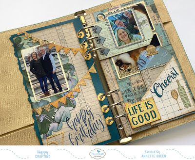 Elizabeth Craft Designs Planner Dies, Italy Scrapbook, Memory Planning, Elizabeth Craft Designs Planner, Annette Green, Planner Making, Craft Journal, Scrapbook Planner, Planner Essential