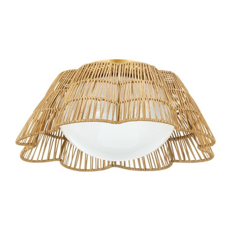 Rosa by Mitzi Rattan Shades, Hudson Valley Lighting, Modern Forms, How To Make Light, French Inspired, Flush Mount Lighting, Aged Brass, Picture Light, Hudson Valley