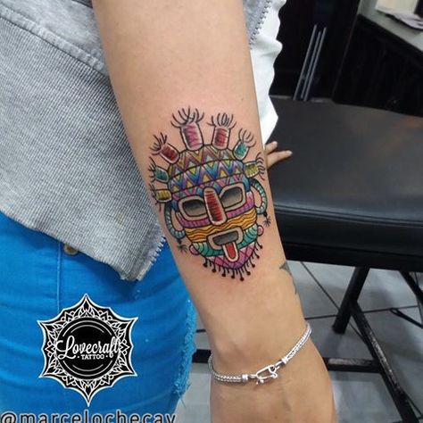 Diablo Huma, Inca Tattoo, Food Tattoos, History Tattoos, Small Tattoos With Meaning, Native Art, Tattoos With Meaning, Graffiti Art, Traditional Tattoo