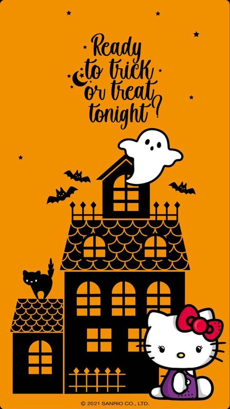 Hello Kitty Halloween Wallpaper, Hello Kitty Theme Party, Halloween Post, Halloween Wallpaper Cute, Hello Kitty Images, Hello Kitty Themes, Kitty Images, Wallpaper Halloween, Hello Kitty Halloween