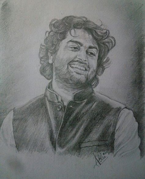 Arjit Singh Drawing, Arijit Singh Pencil Sketch, Arijit Singh Drawing Sketch, Arijit Singh Drawing, Arijit Singh Sketch, Actress Sketch, Celebrity Sketches, Portrait Painting Tutorial, Iron Man Fan Art