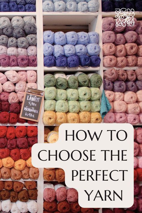 A comprehensive guide for choosing the perfect yarn. We consider the yarn weight, fiber, texture, purpose, and more! #whichyarntochoose #yarnshopping #buyyarn #yarnsubstitution #substitutingyarn Indophil Yarn Projects, Crochet Hacks, Yarn Guide, Strengths And Weaknesses, Fiber Texture, Knitting Tips, Thick Yarn, Yarn Brands, Yarn Projects