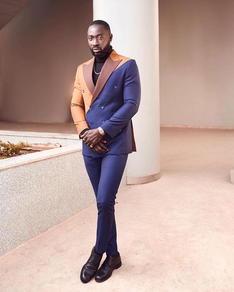 Bespoke suits design by Babajidemag Black Mens Fashion Suits, Stylish Mens Suits, Blue Suit Men, To Start A Conversation, Latest African Men Fashion, Black Men Fashion Swag, Slim Fit Tuxedo, Dress Suits For Men, Designer Suits For Men