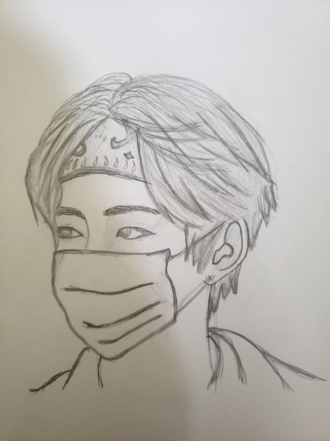 draws V Drawing Bts Easy, Tae Drawing, Bts V Drawing, Kim Taehyung Drawing, V Drawing, Cat Drawing Tutorial, Japanese Language Lessons, Kartik Aaryan, Bts V Photos