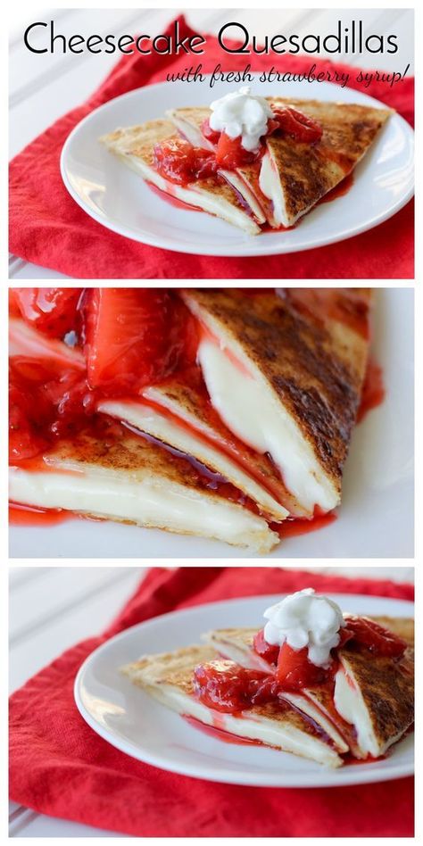 Easy Quesadilla Recipes, Quesadilla Maker Recipes, Easy Quesadilla, Quesadilla Recipes Easy, Savory Cakes, Quesadilla Recipes, Köstliche Desserts, Fair Food Recipes, Fresh Strawberries