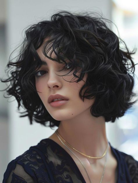 Curly Bob Outfit, Short Curly Womens Hair, Curly Short Hair Girl, Curly Pixie Bob Haircut, Bixie 90s Haircut Curly, Short Curly Shag Hairstyles, Black Curly Short Hair, Haircuts For Curly Hair Natural Curls, Bixie 90s Haircut