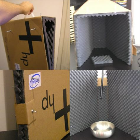 Diy Recording Booth, Diy Vocal Booth, Sound Booth, Vocal Booth, Recording Booth, Booth Diy, Recording Studio Setup, Home Studio Ideas, Production Music