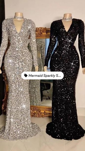 Sequence Material Gown Styles, Sequence Long Gown Styles, Sequence Dinner Gowns Classy Style, Sequence Dinner Gown, Dinner Gowns Nigerian Long, Sequence Dress Long Gowns, Black Evening Gown Classy, Dinner Gowns Evening Dresses Nigerian, Sequence Lace Styles