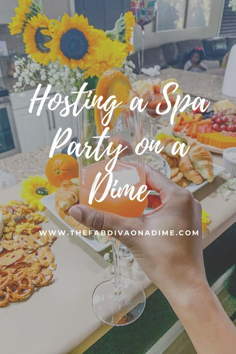 Needing a day off? Enjoy some self-care with a Spa Party at Home! Home Facial Party, At Home Spa Day Party, Spa Day At Work Ideas, Bridal Party Spa Day, Ladies Spa Day Party, Spa Birthday Ideas For Women, Sip And Spa Party, Spa Theme Food Ideas, Target Spa Day