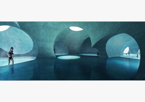 LIEPAJA THERMAL BATH — Steven Christensen Architecture Bath House Architecture, Los Angeles Architecture, Hotel Design Architecture, Spa Interior, New Architecture, Thermal Bath, American Architecture, Architecture Awards, House Architecture